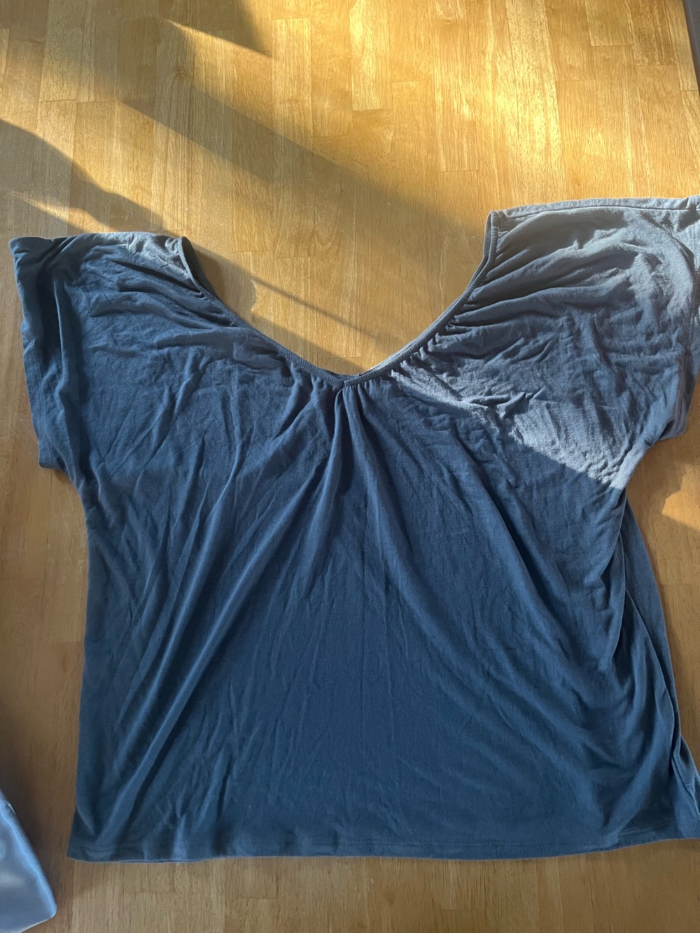 American Eagle Outfitters gray/Blue short sleeve top